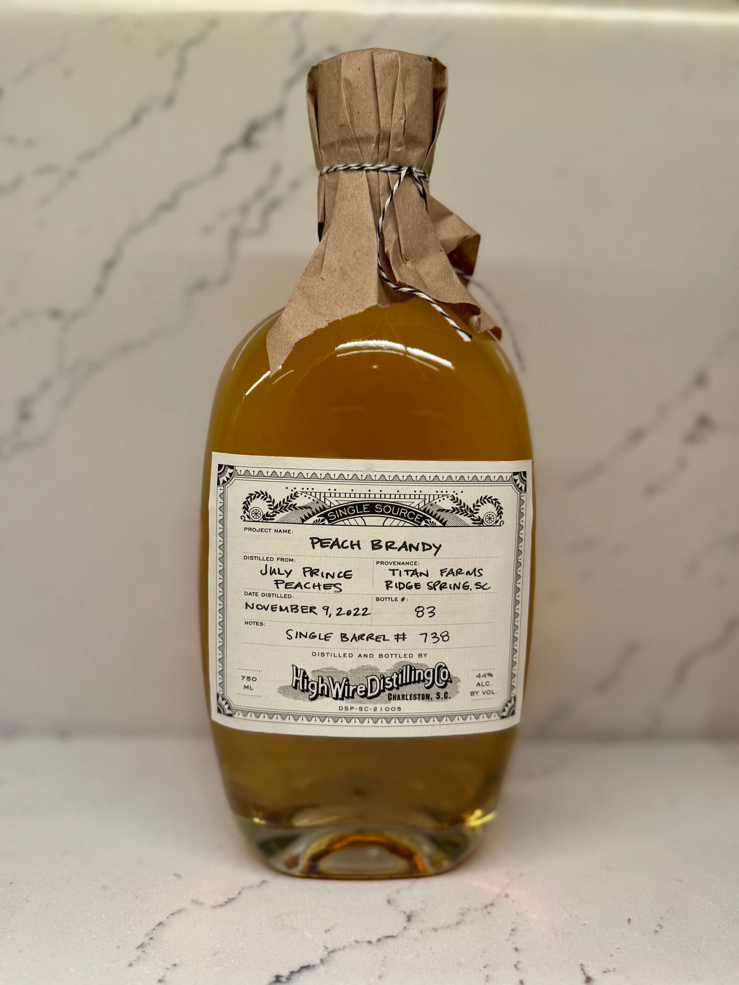 High Wire Distilling Peach Brandy